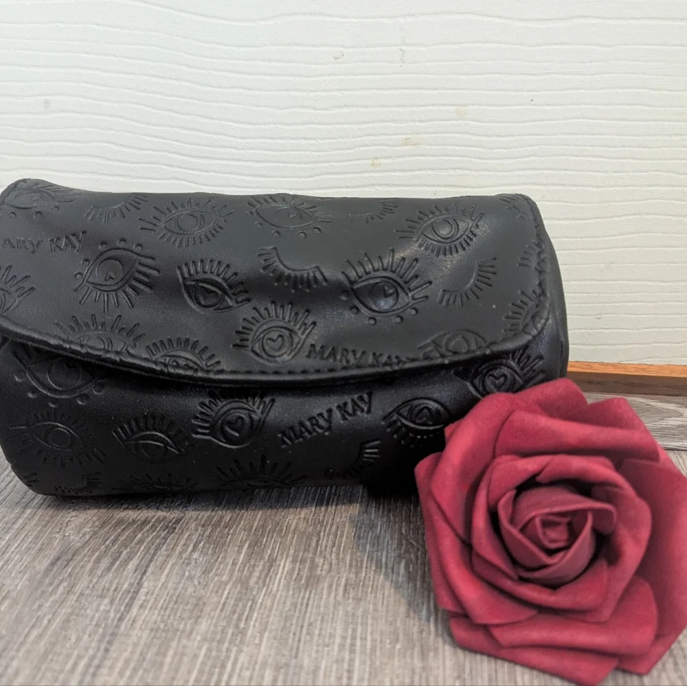 Mary Kay Black Eye-Patterned Cosmetic Bag